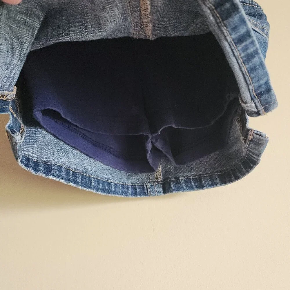 The Children's Place - Blue Denim Skort With Hearts On The Back Pockets Size 12M